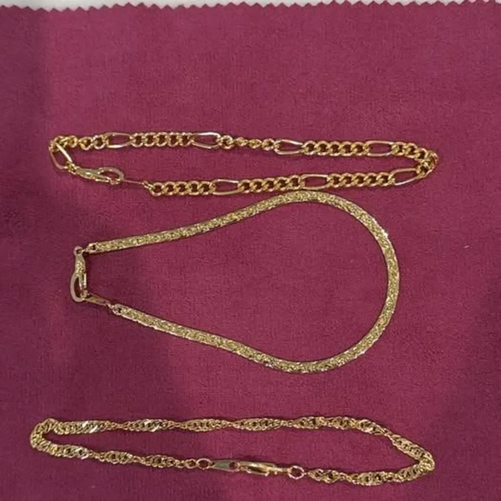 Vintage 3 piece 14K goldplated bracelet set